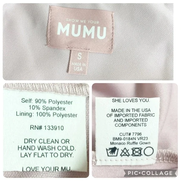 Show Me Your Mumu Strapless Ruffle Gown Wedding Guest Elegant Party Ball Chic S - Picture 10 of 13